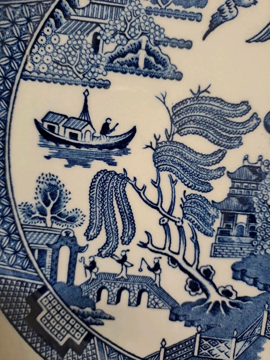 Churchill Blue Willow Plate - Image 4