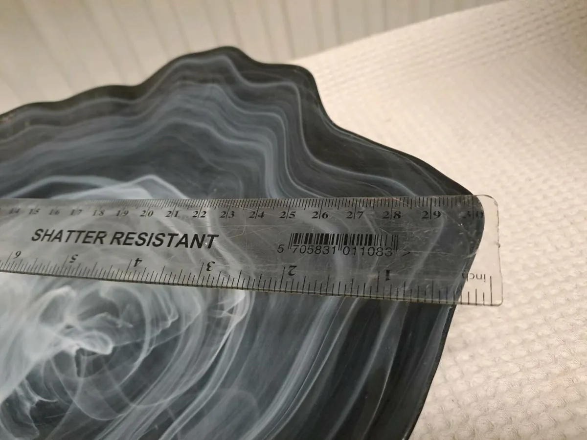 Decorative Black Swirl Glass Bowl - Image 3