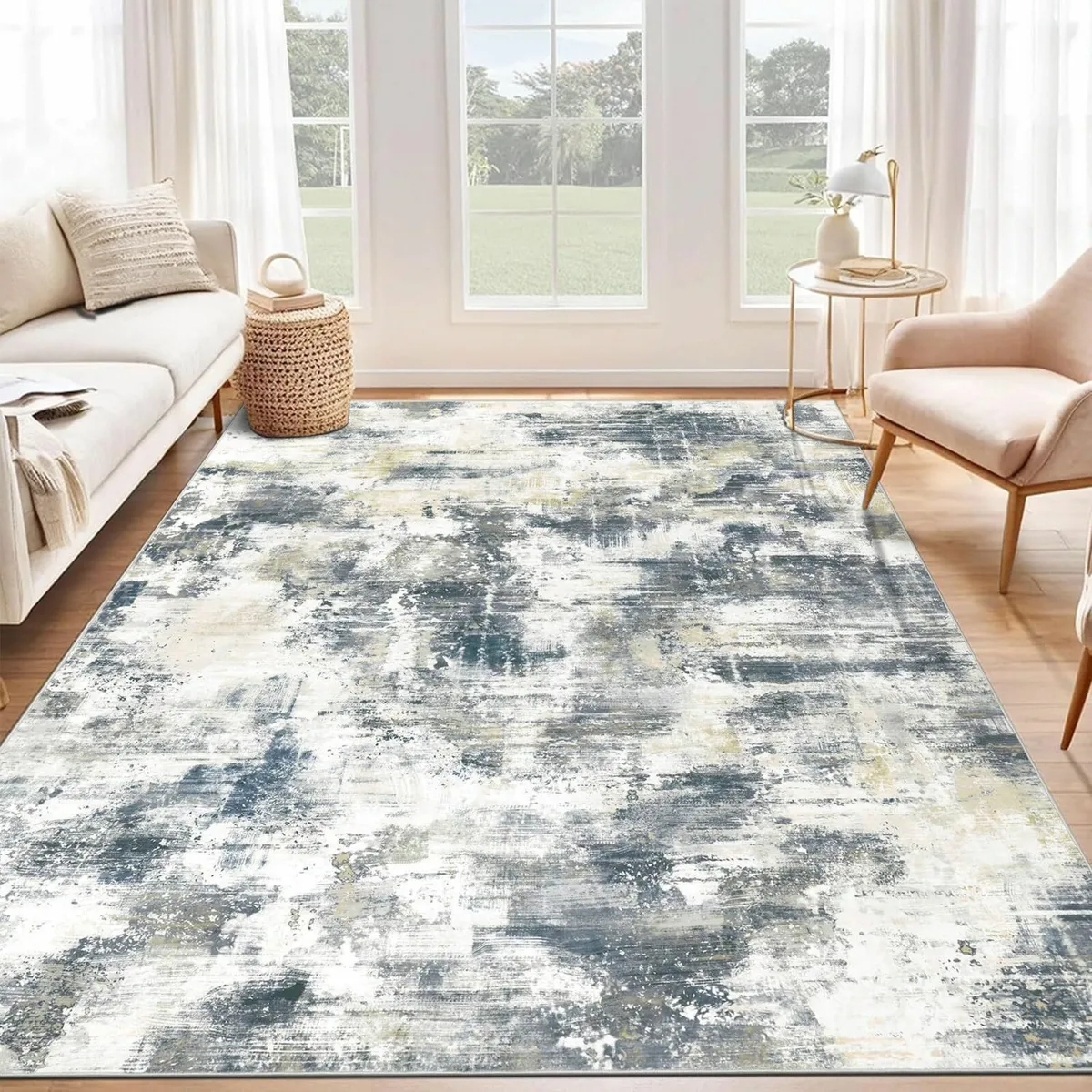 Large Rugs for Living Room Modern Abstract Rug - Image 1