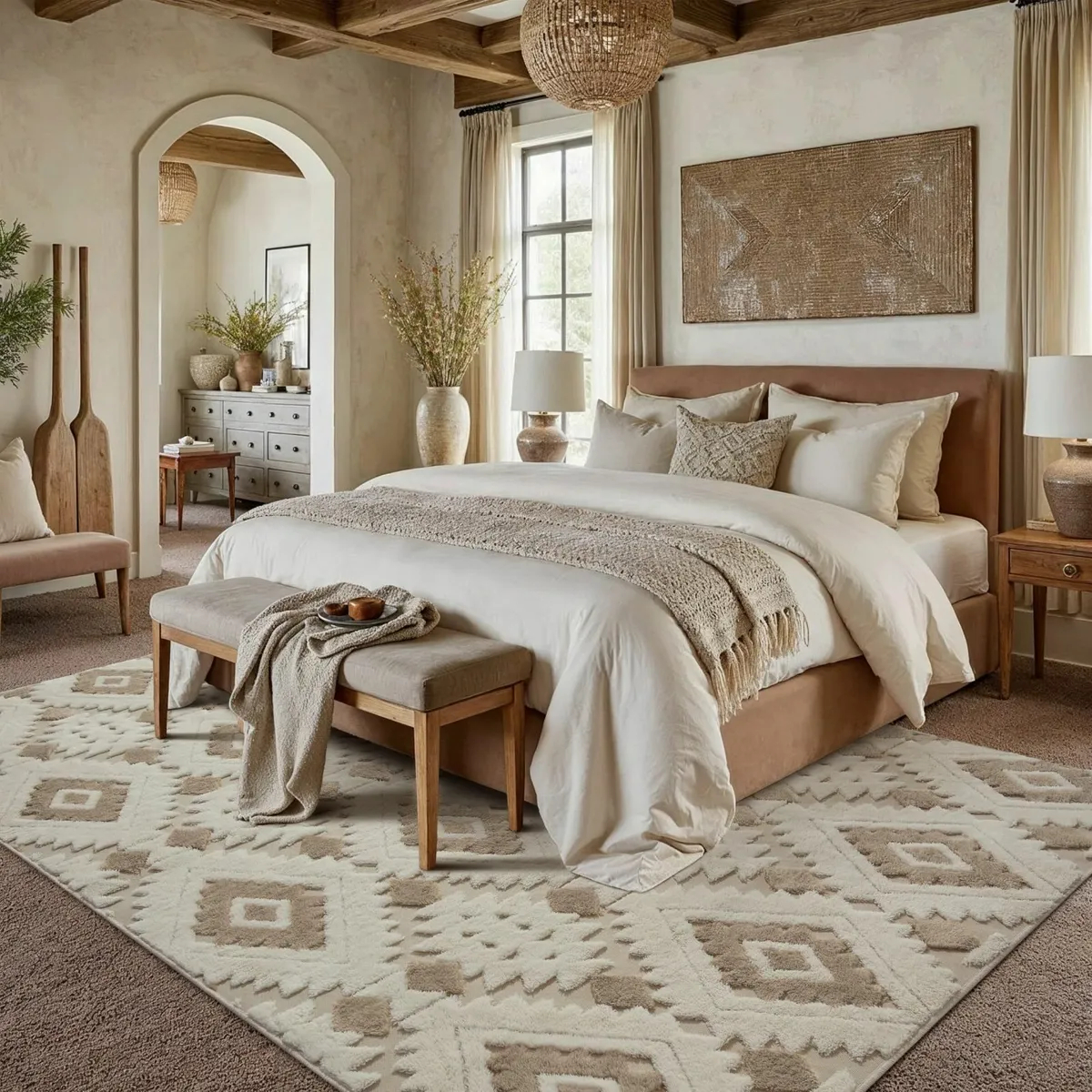 Beige Brown Rugs Living Room Area Rug 200x300cm - Image 4