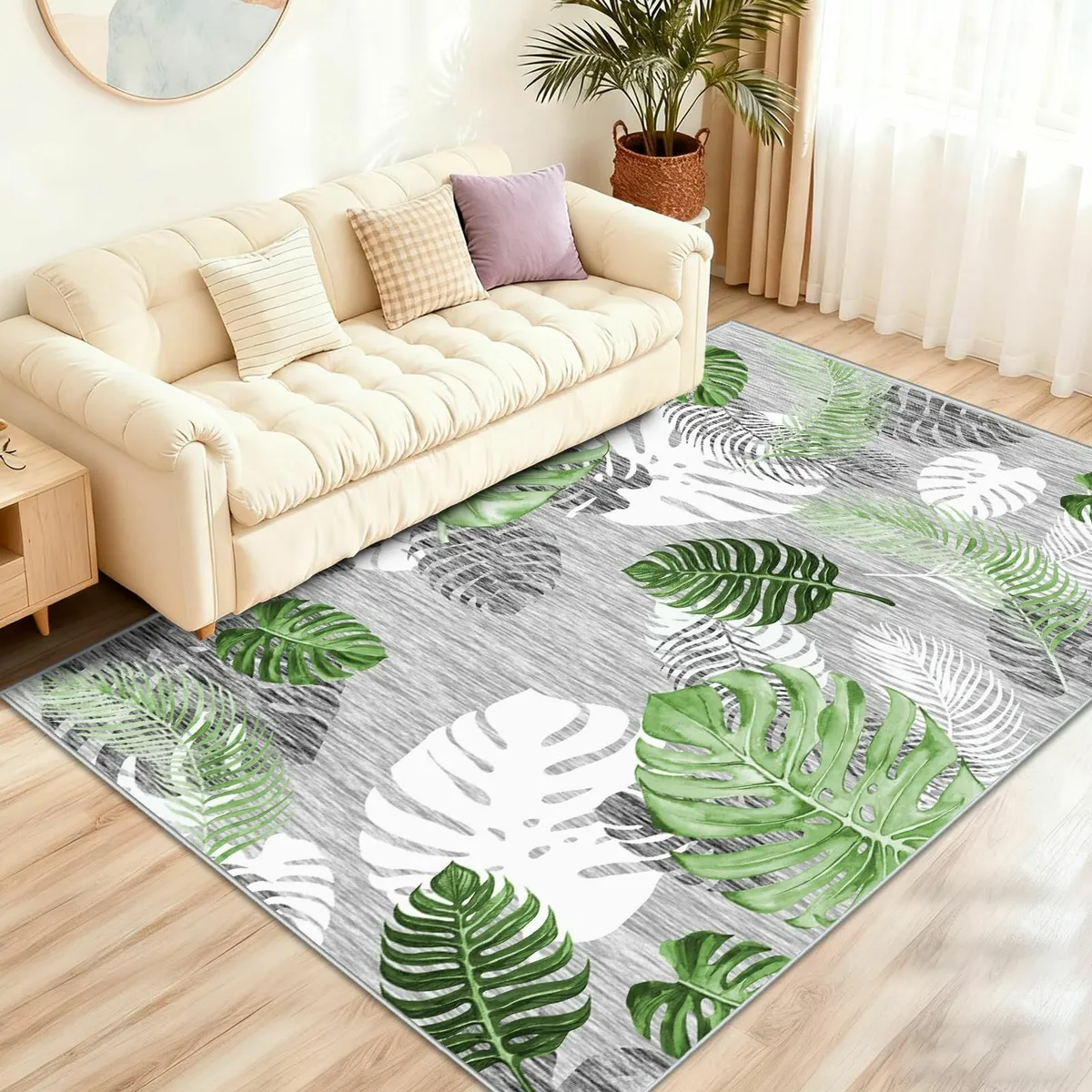 Green Rugs Living Room 200x300cm Extra Large Rug - Image 1