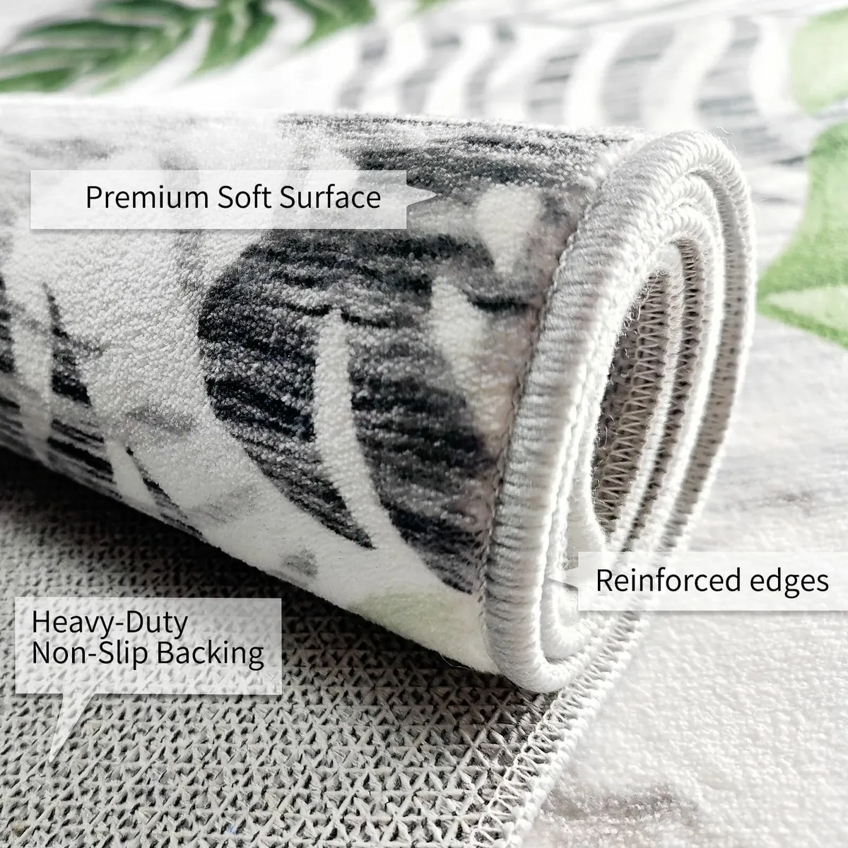 Green Rugs Living Room 200x300cm Extra Large Rug - Image 3