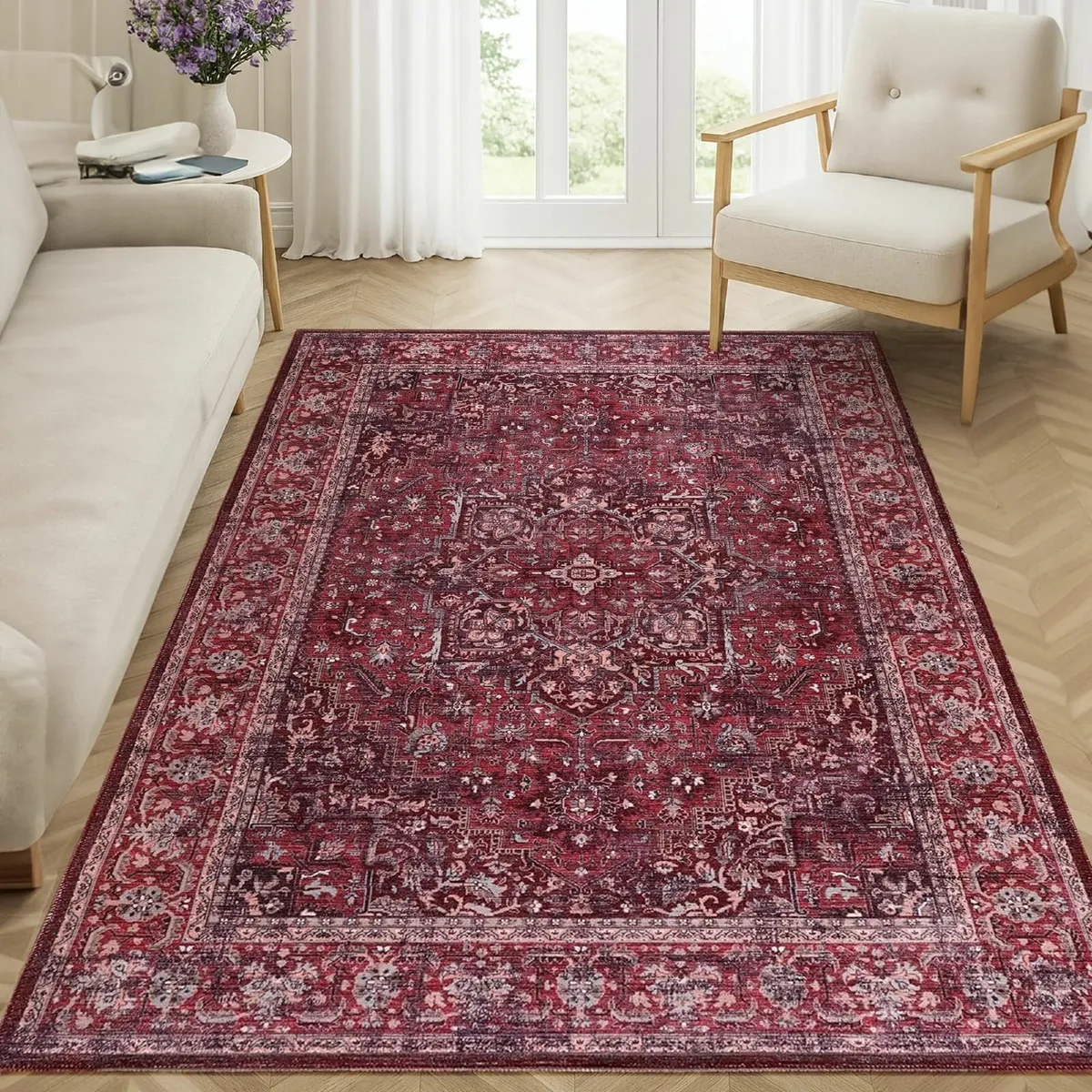 Machine Washable Area Rug for Living Room 160x230 - Image 2