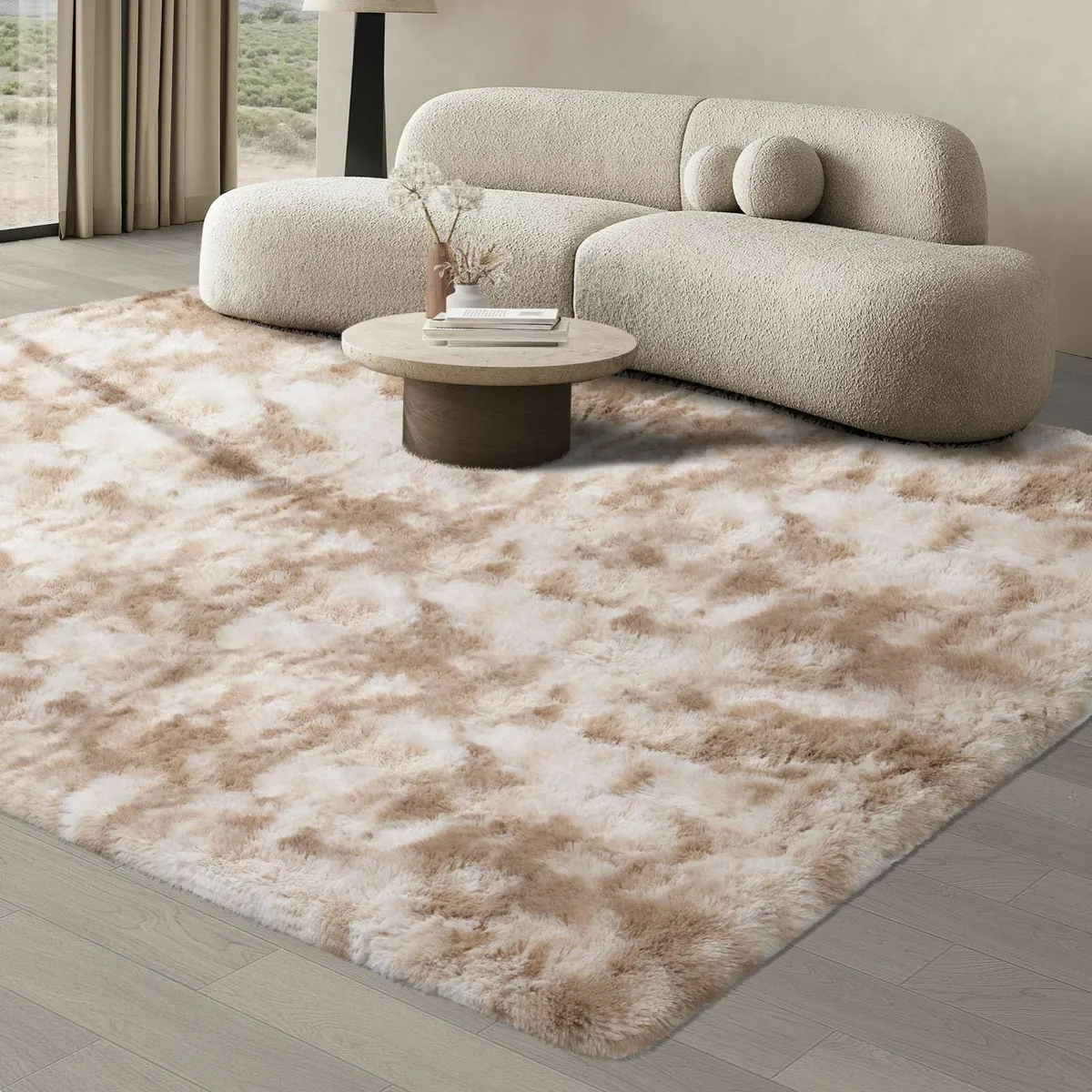 Rugs Living Room 200 x 300 cm Cream Area Rug Anti - Image 1