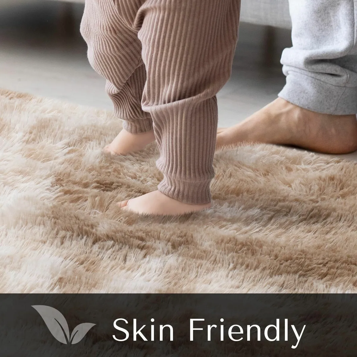 Rugs Living Room 200 x 300 cm Cream Area Rug Anti - Image 3