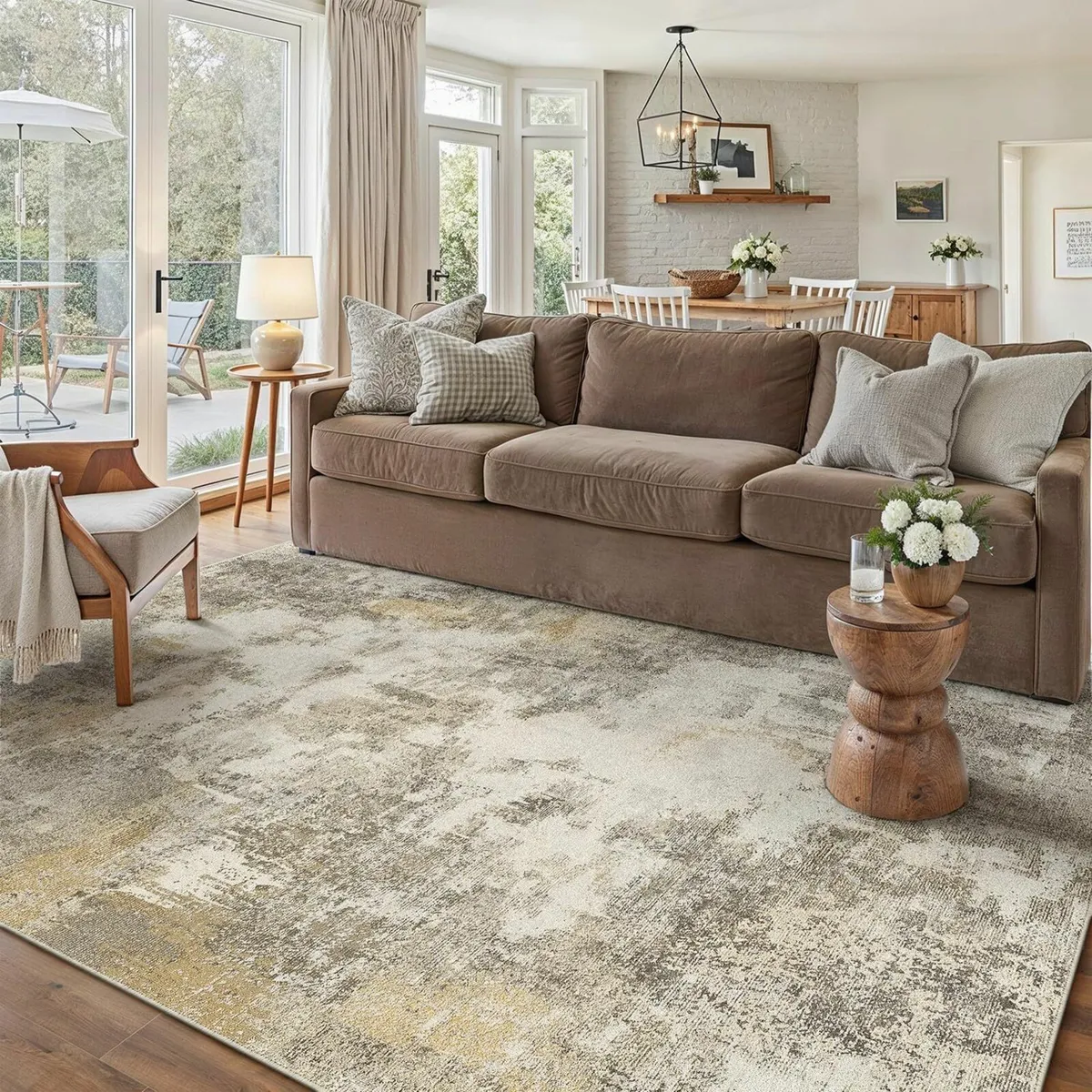 Area Rug Modern Abstract Rugs Living Room Large - Image 1