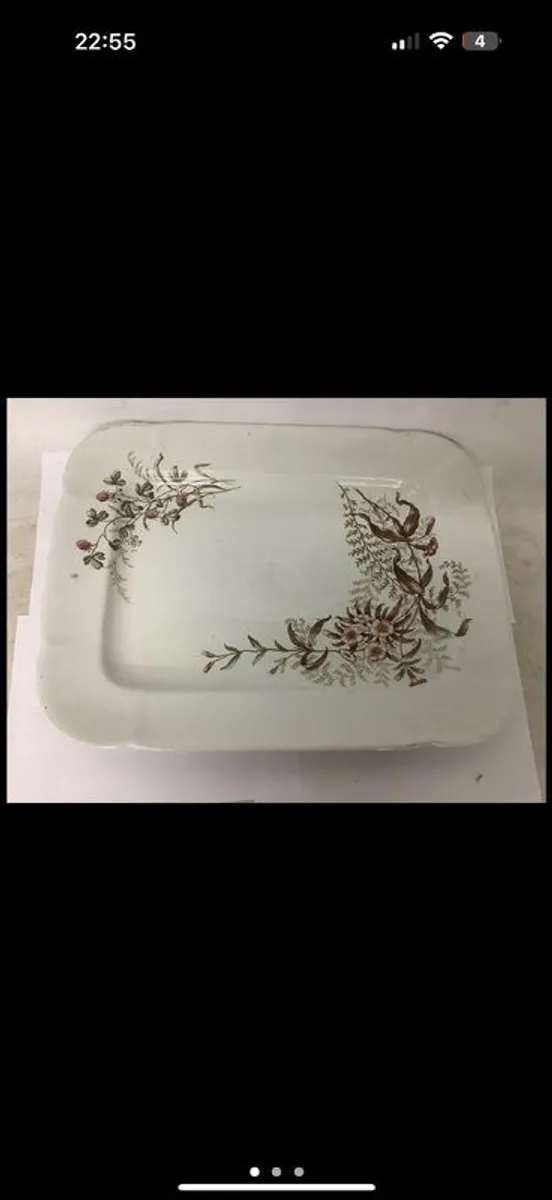 Huge antique meat platter - Image 1