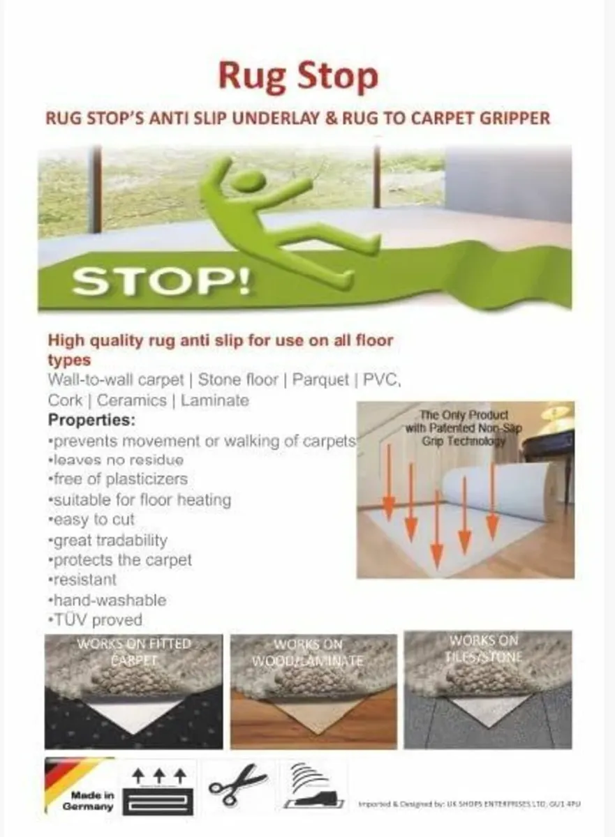 Rug to carpet gripper Non Slip pads Anti Underlay - Image 3