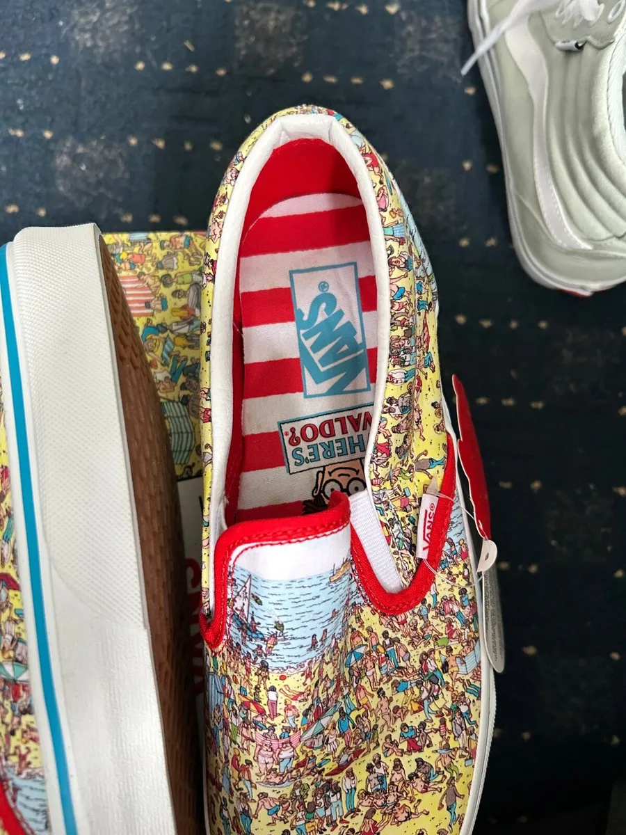 Vans x Where’s Waldo Classic Slip-On – UK 8 – New - Image 1
