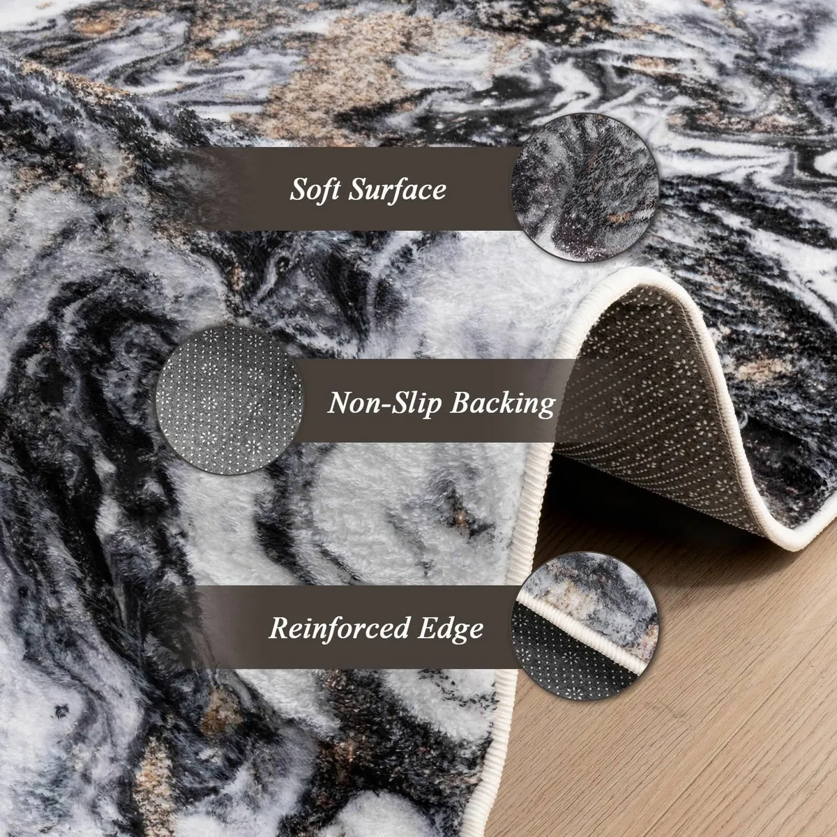 Living Room Rugs Large - 160x230 cm Upgraded 10mm - Image 4