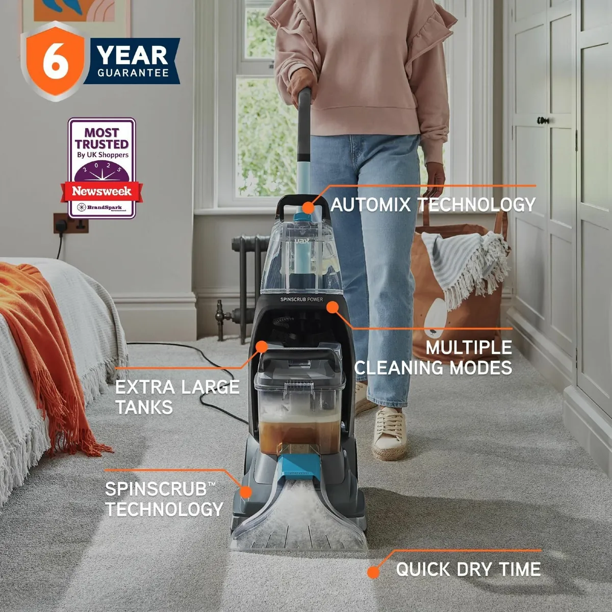 SpinScrub Power Carpet Cleaner Machine Rug - Image 2