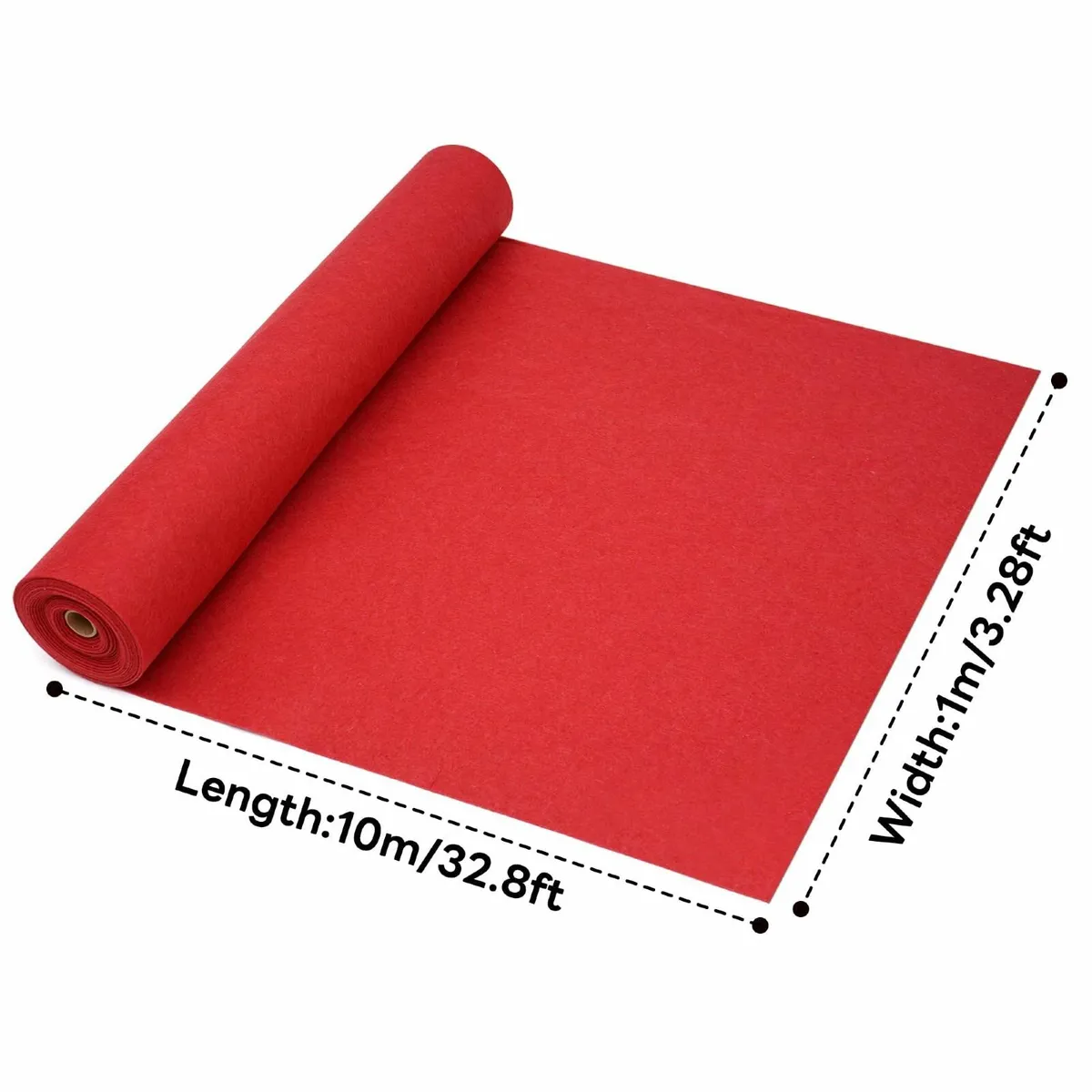 Red Carpet Wedding Aisle Runner 1X10m Non-slip - Image 3