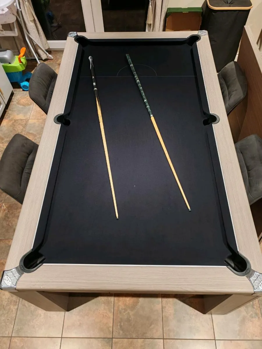 7x4 Slate Bed Pool Table/Dining Table - Image 4