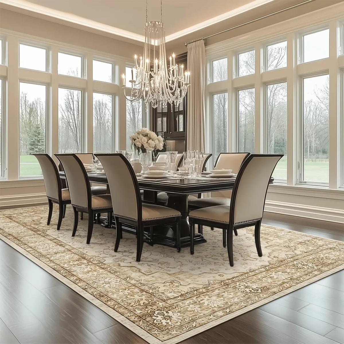 Large Rugs for Living Room 200x290 Faux Wool - Image 4