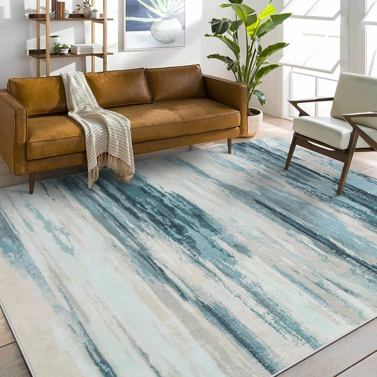 Area Rugs Vintage Abstract Rug Home Modern Chic - Image 1