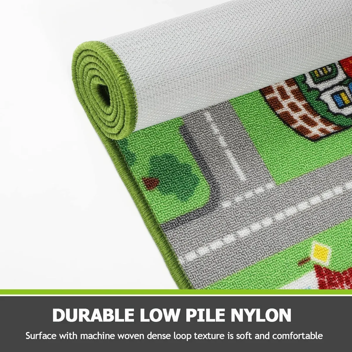 Kids Play Rug Town City Road Car Mat 200x300cm - Image 3