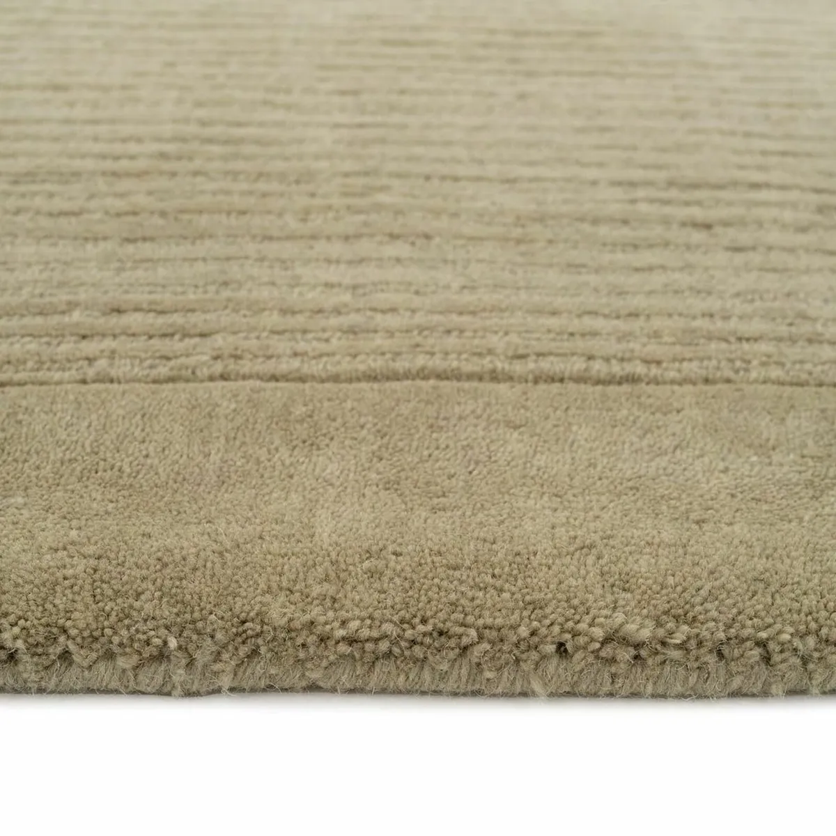 Green Rug 100% Wool Thick Scandi Cosy Living Room - Image 3