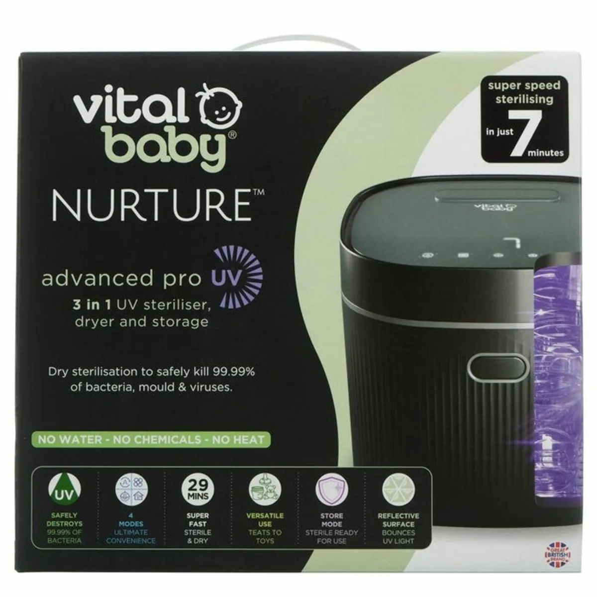 Vital Baby Advanced UV Steriliser & Nappy Bin - Image 1