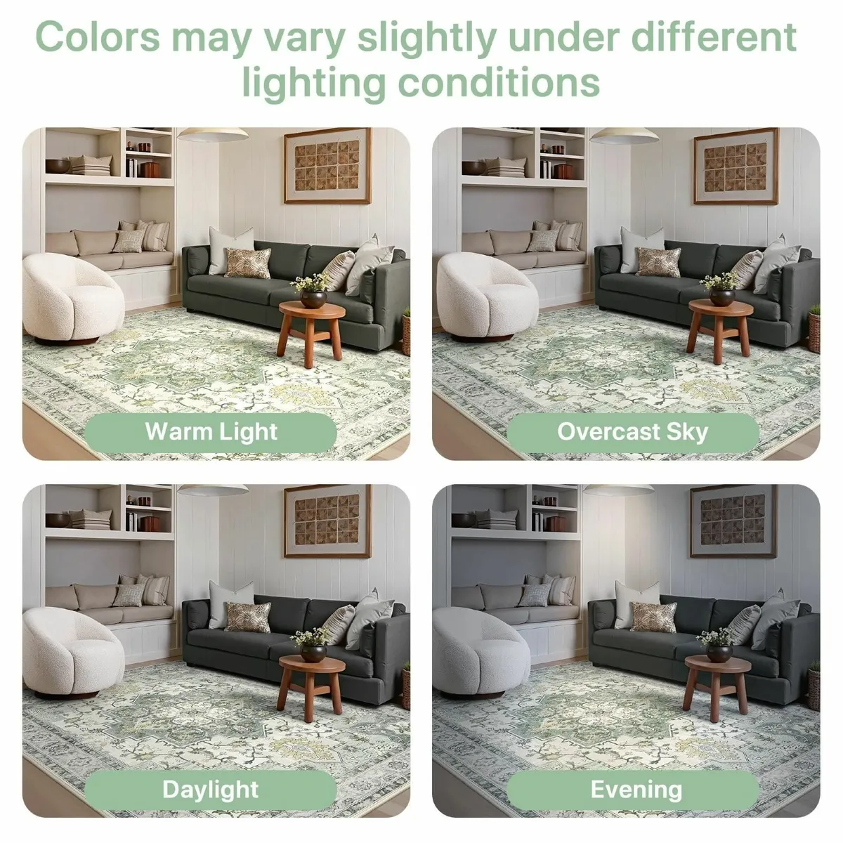 Machine Washable Rugs Living Room 160x230cm - Image 4