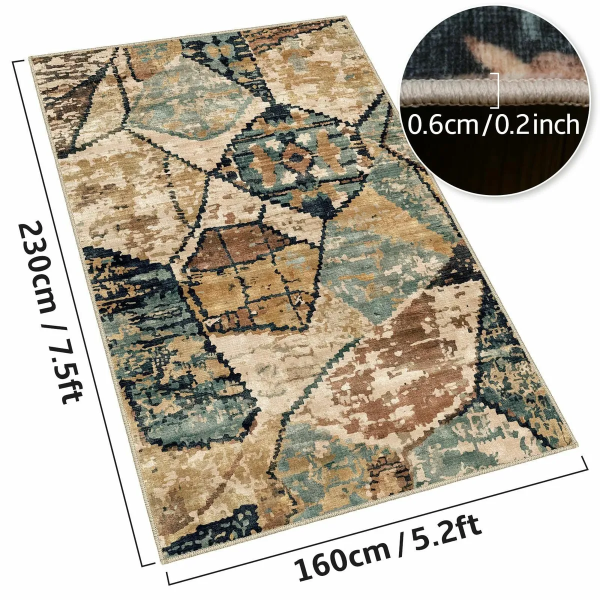 Area Rugs - 160x230cm for Living Room Non Slip - Image 2