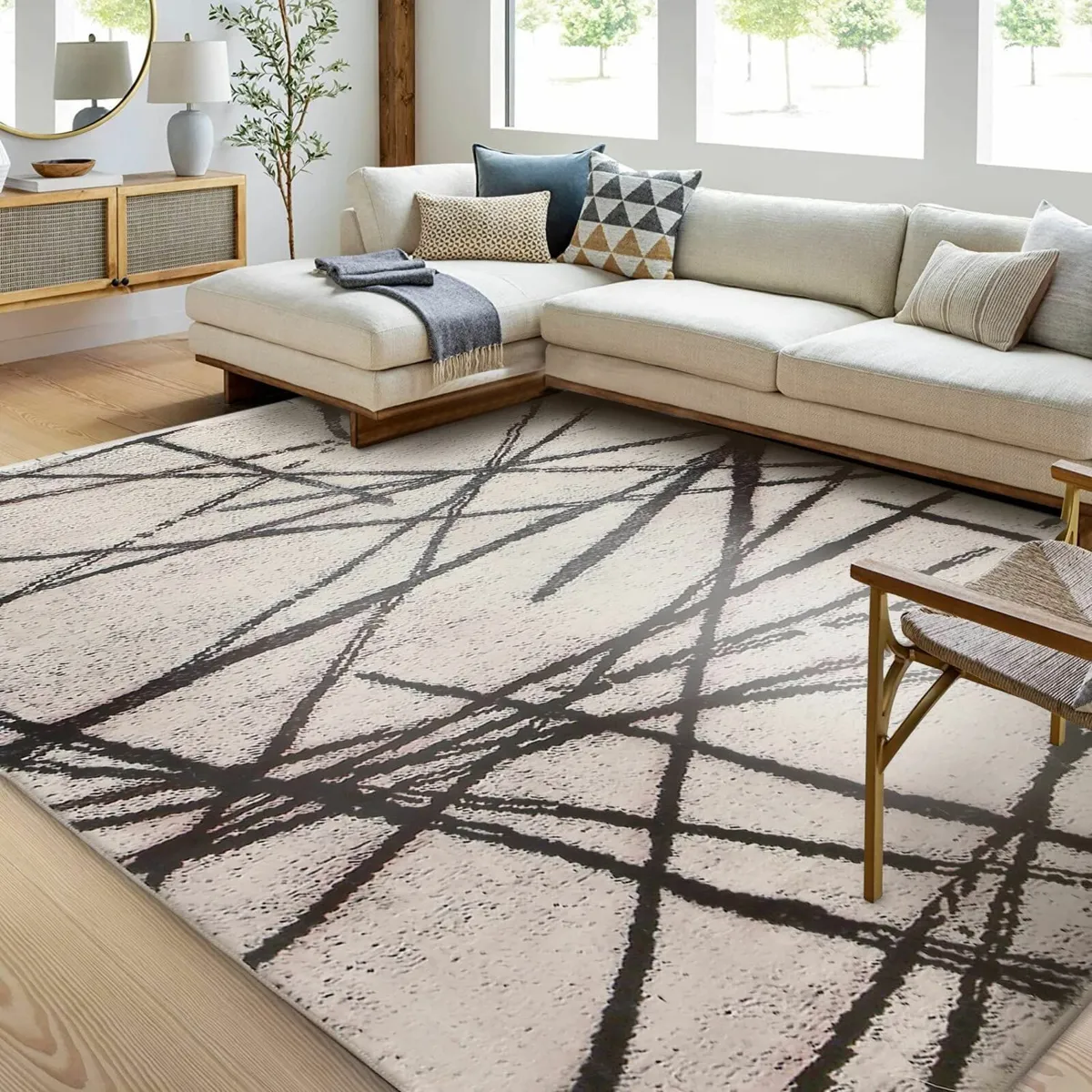 Rugs Living Room Large Modern Soft Area Rug - Image 3