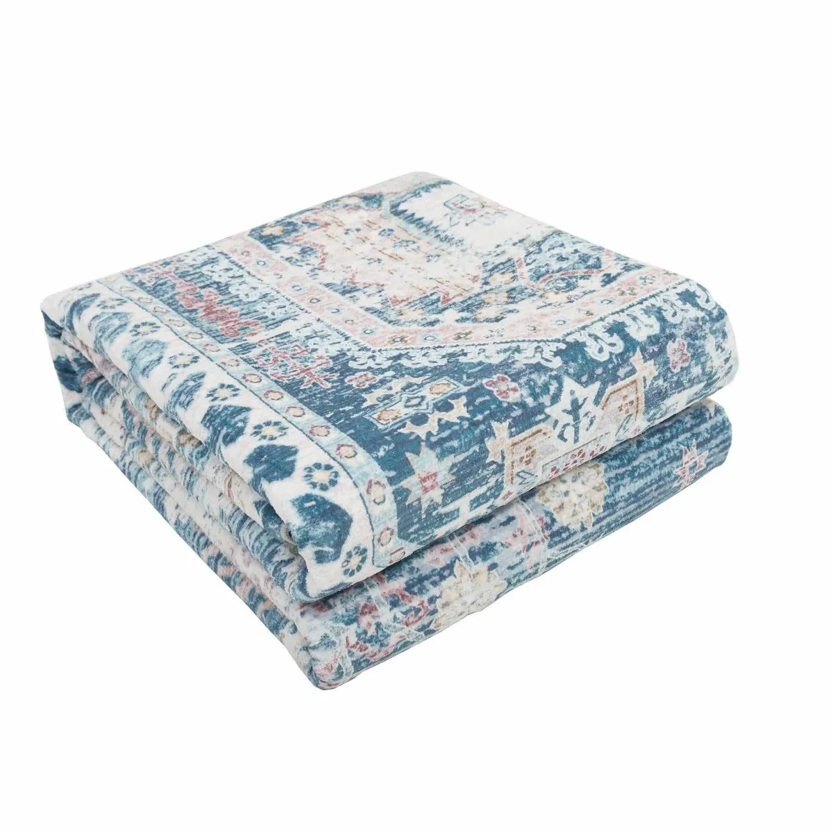 Machine Washable Area Rug Faux Wool Polyester - Image 2