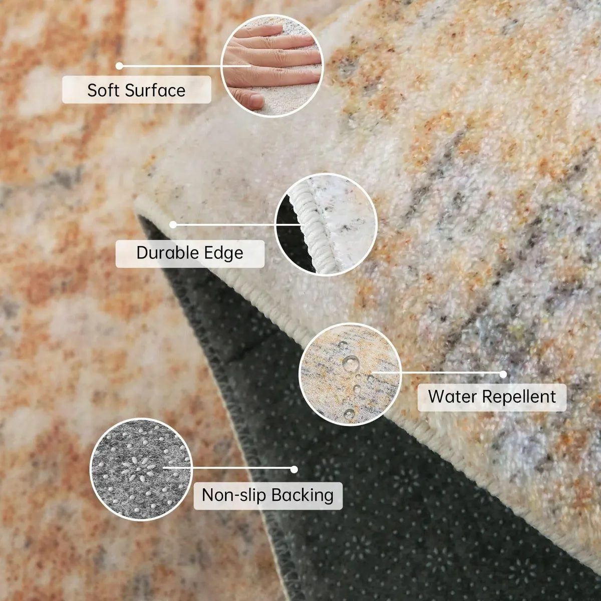 Rugs Living Room Morden Soft for Bedroom Large - Image 3