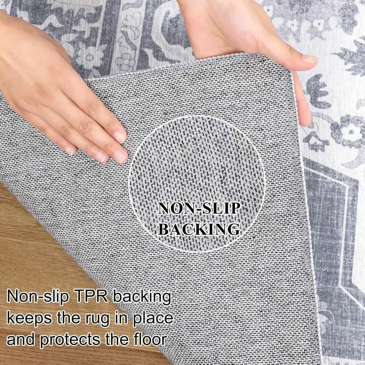 Washable Area Rug Large Boho Living Room Rugs - Image 4