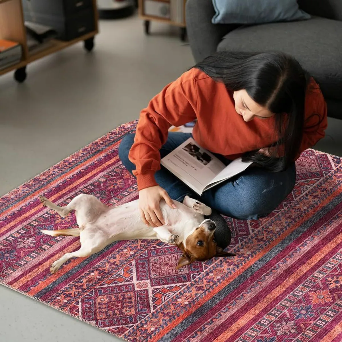 Washable Area Rugs for Living Room Traditional - Image 4