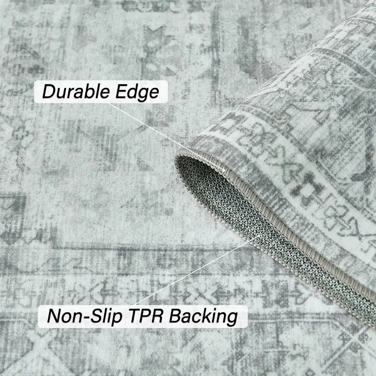 Machine Washable Rug Vintage Area for Living Room - Image 3