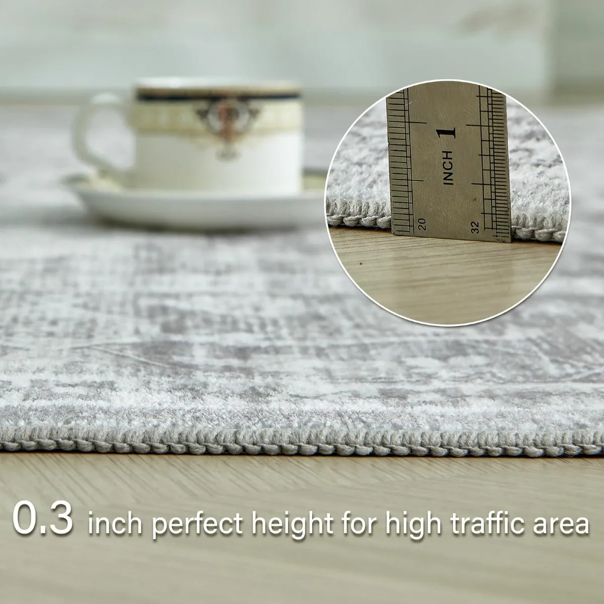 Machine Washable Rug Vintage Area for Living Room - Image 4