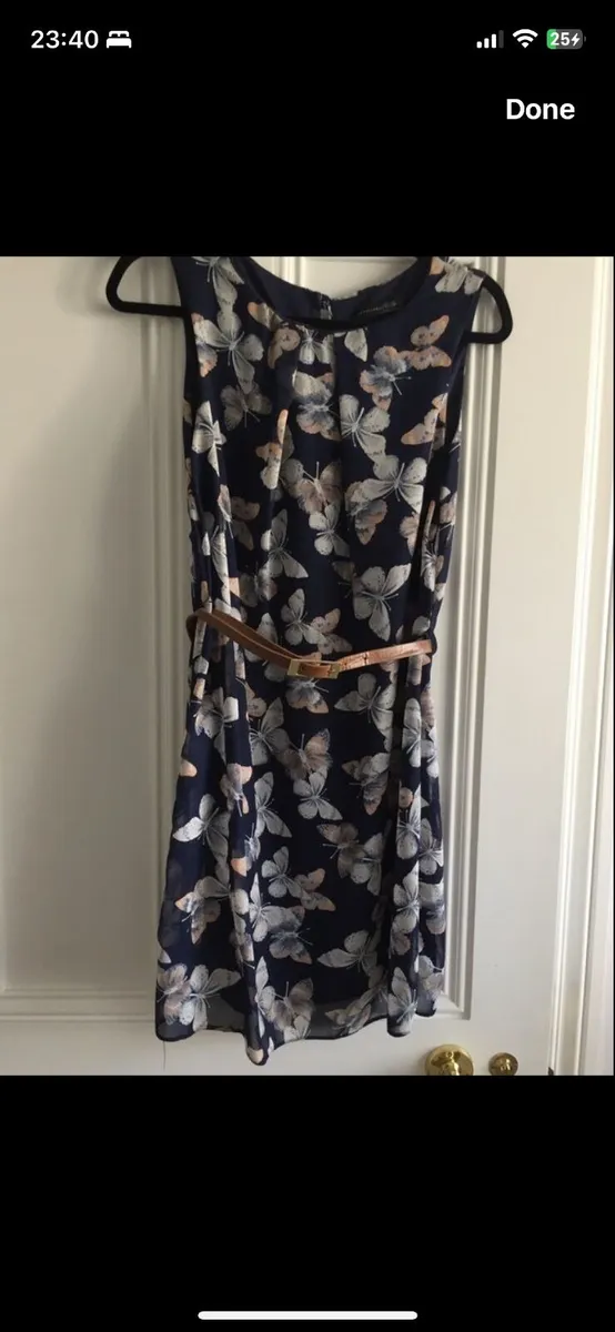 Ladies Butterfly Belted Top/Dress: Size 8  AS NEW - Image 2
