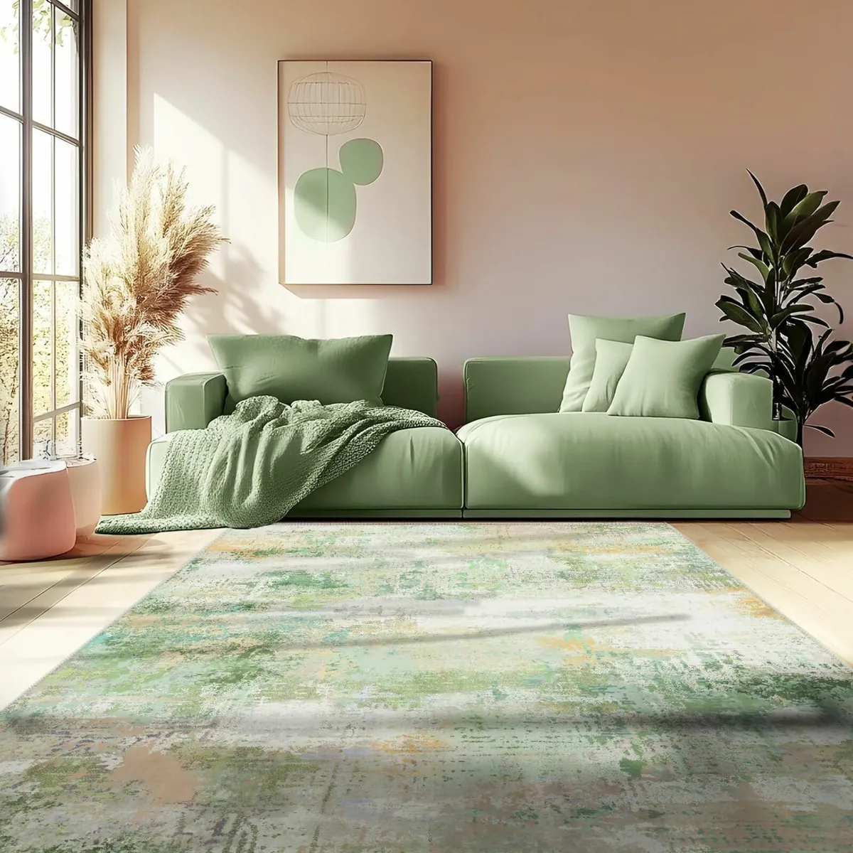 Washable Rugs Living Room Large 140x200cm Area - Image 1