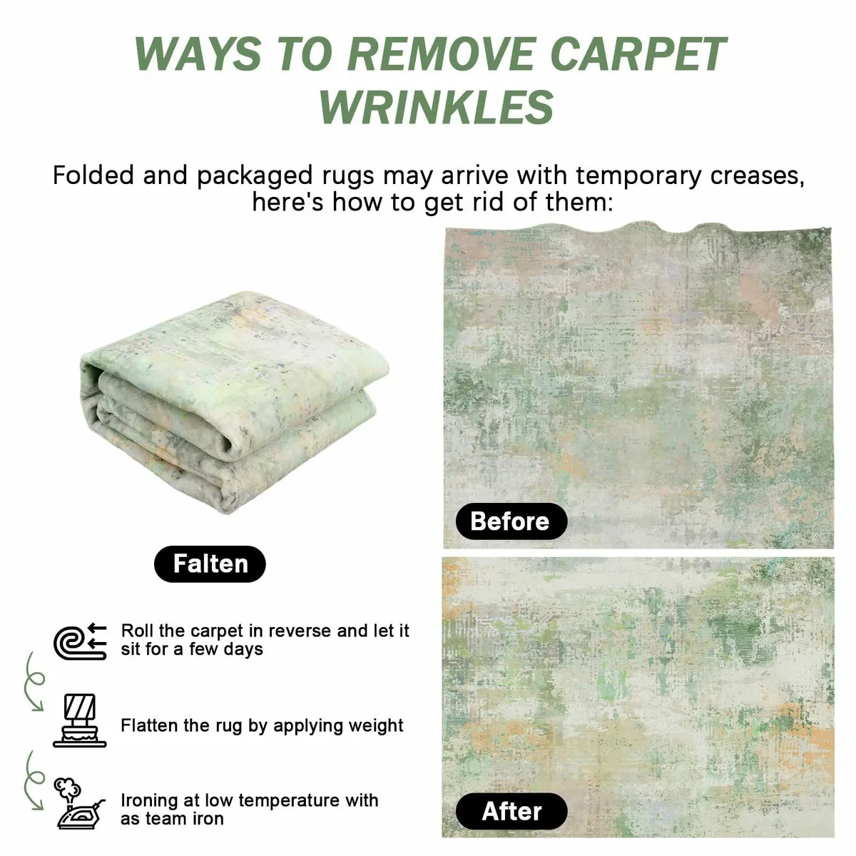 Washable Rugs Living Room Large 140x200cm Area - Image 4