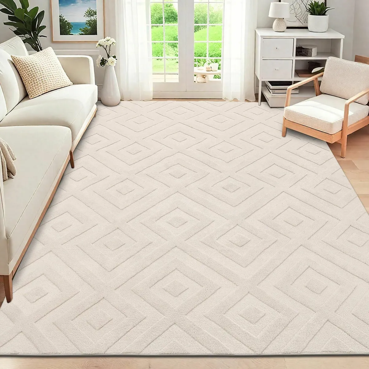 Washable Rugs Living Room 120x160 cm Soft Short - Image 1