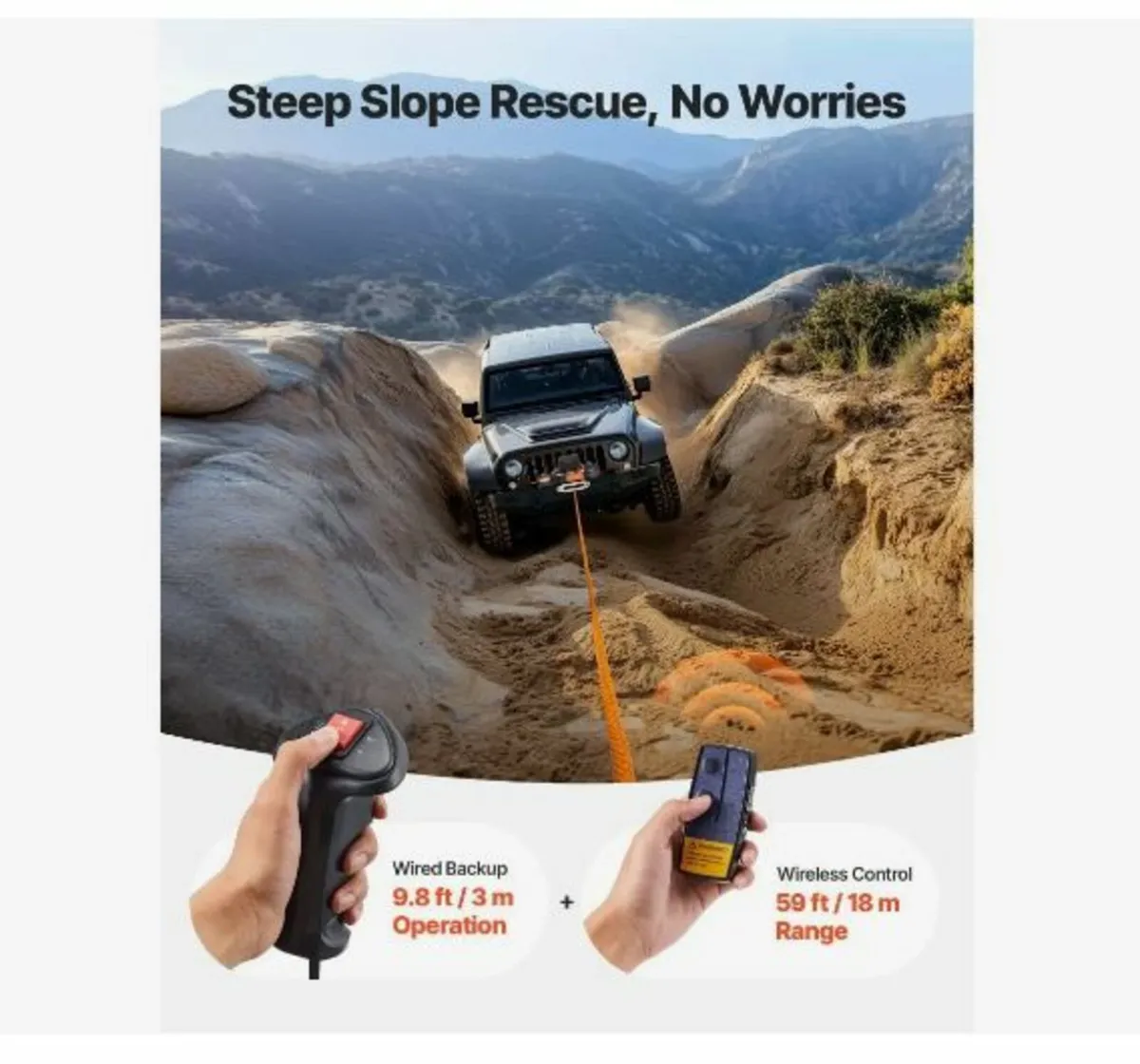 Electric Winch Truck 6123.5 kg Synthetic Rope Wate - Image 4