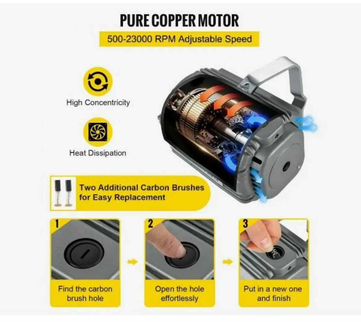 Flex Shaft Grinder 780W Rotary Tool - Image 4