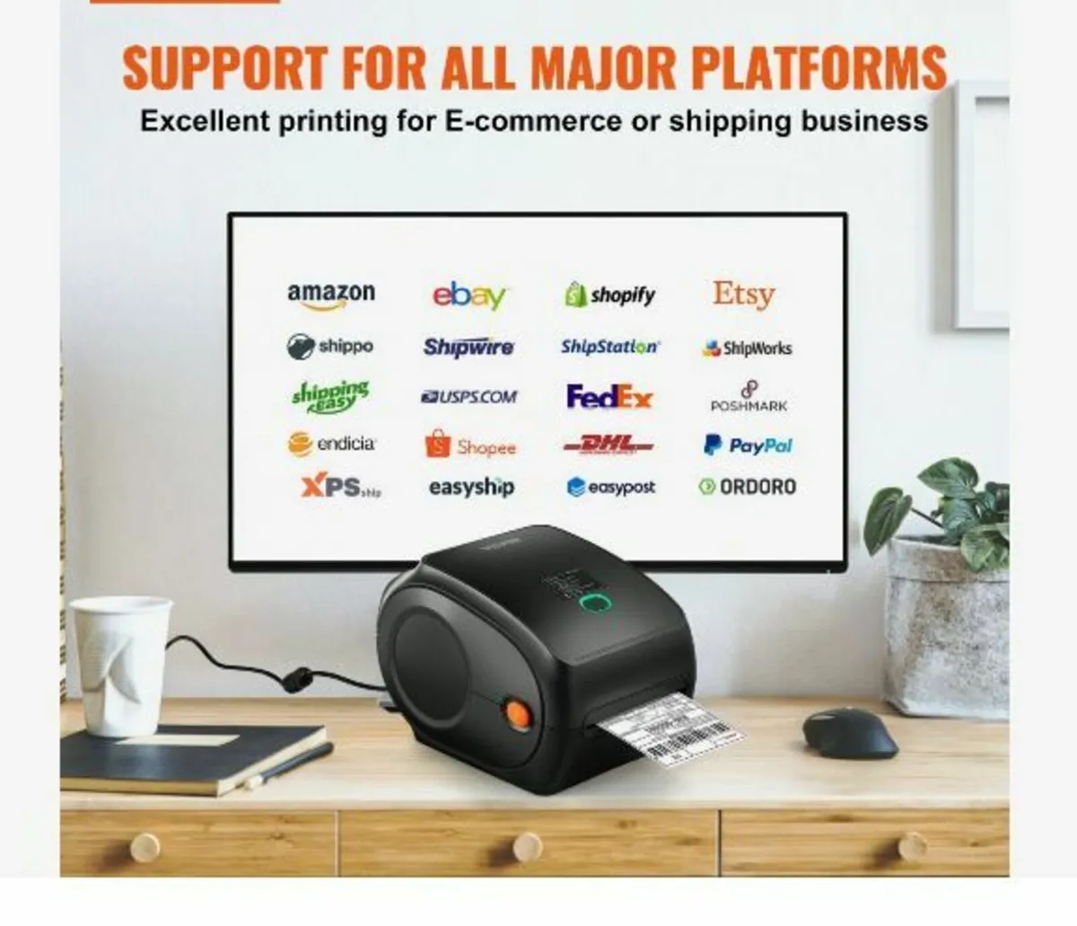 Thermal Label Printer, 300DPI for 4x6 Mailing - Image 2