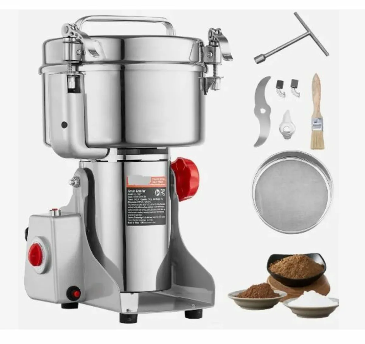 2500g Electric Grain Mill Grinder, High Speed 3400 - Image 1