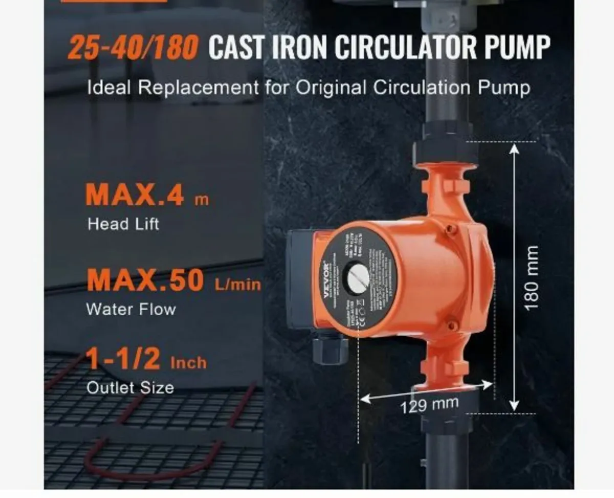 Hot Water Recirculating Pump, 220V - Image 2