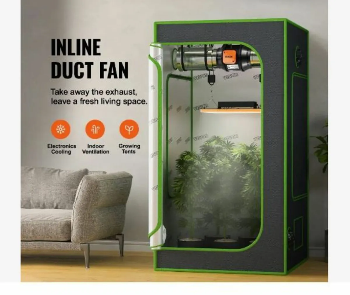 Inline Duct Fan, 152.4mm 323.7 CFM - Image 2