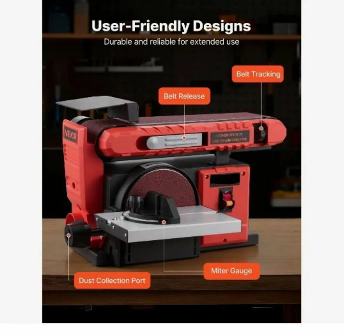 152.4mm Disc Sander & 101.6mm x 914.4mm Belt Sand - Image 3