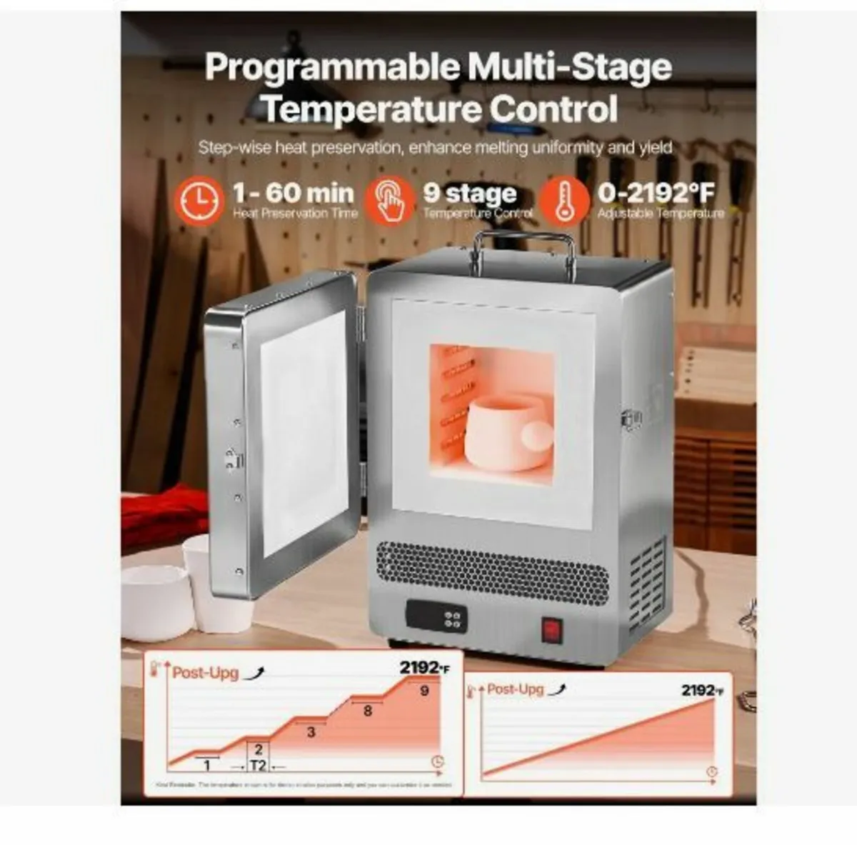 Tabletop Kiln Melter, 1500W Powerful Electric - Image 3