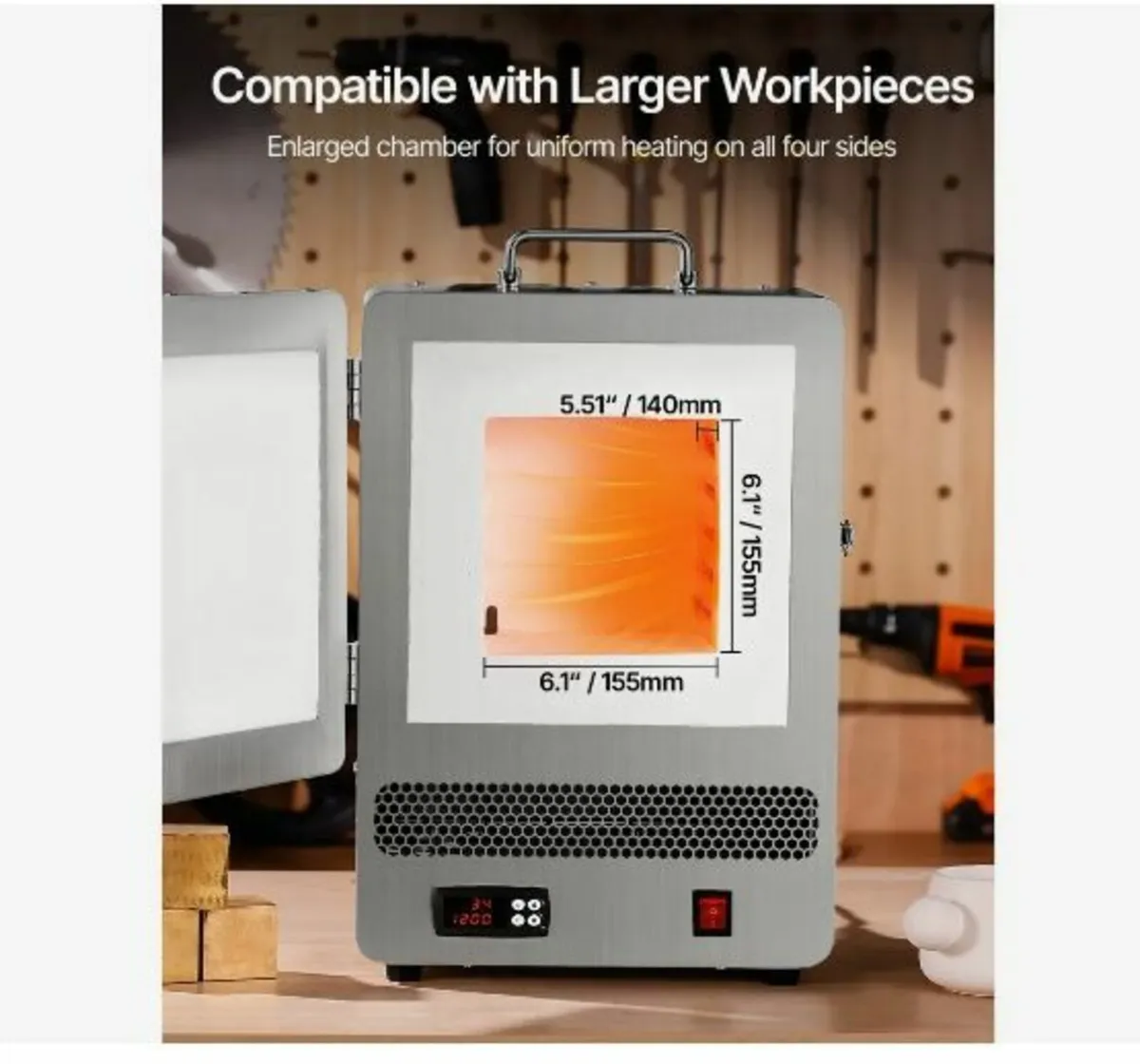 Tabletop Kiln Melter, 1500W Powerful Electric - Image 4