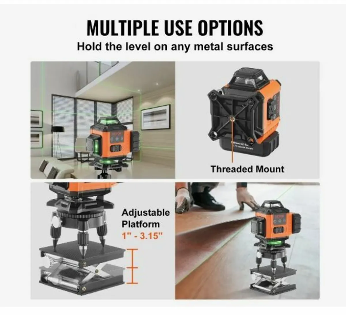 Laser Level 3048 cm Green Cross Line Self Levelin - Image 3