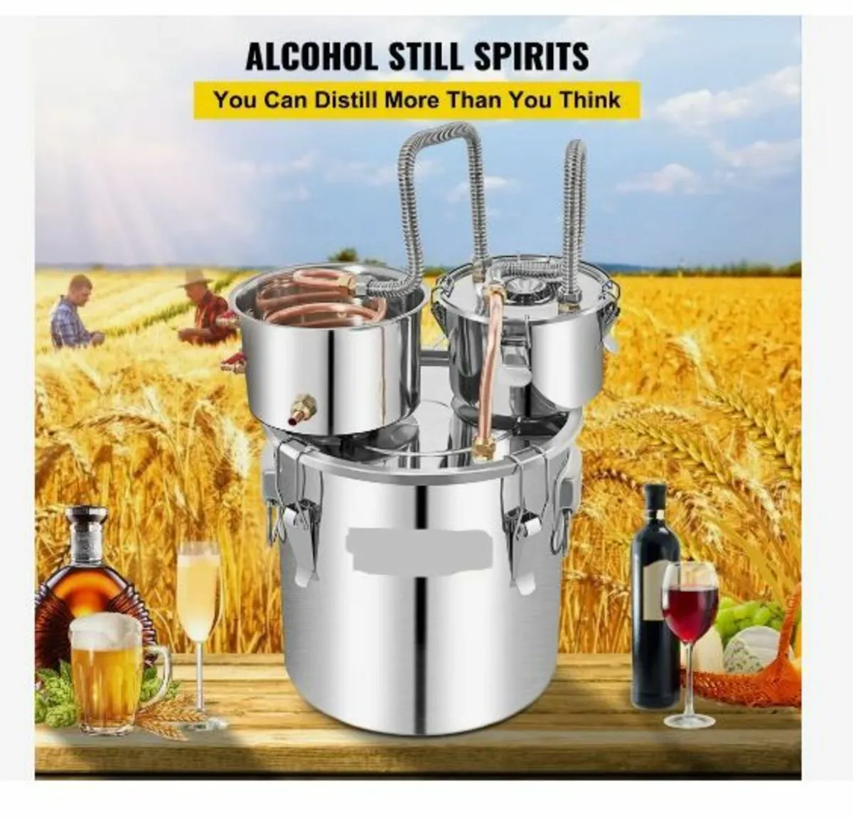 Alcohol Still, 50L SUS Water Alcohol Distiller - Image 1