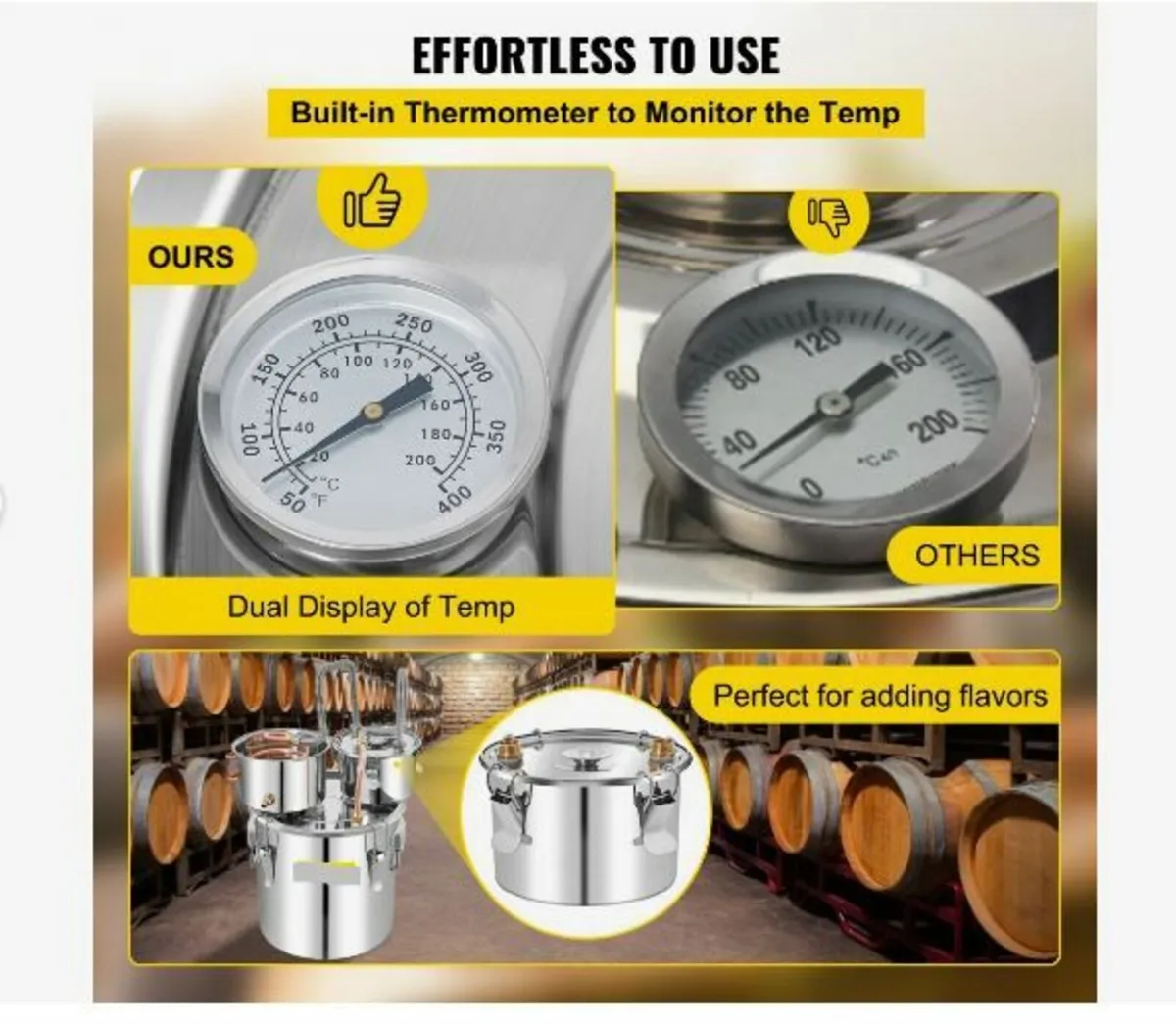 Alcohol Still, 50L SUS Water Alcohol Distiller - Image 4