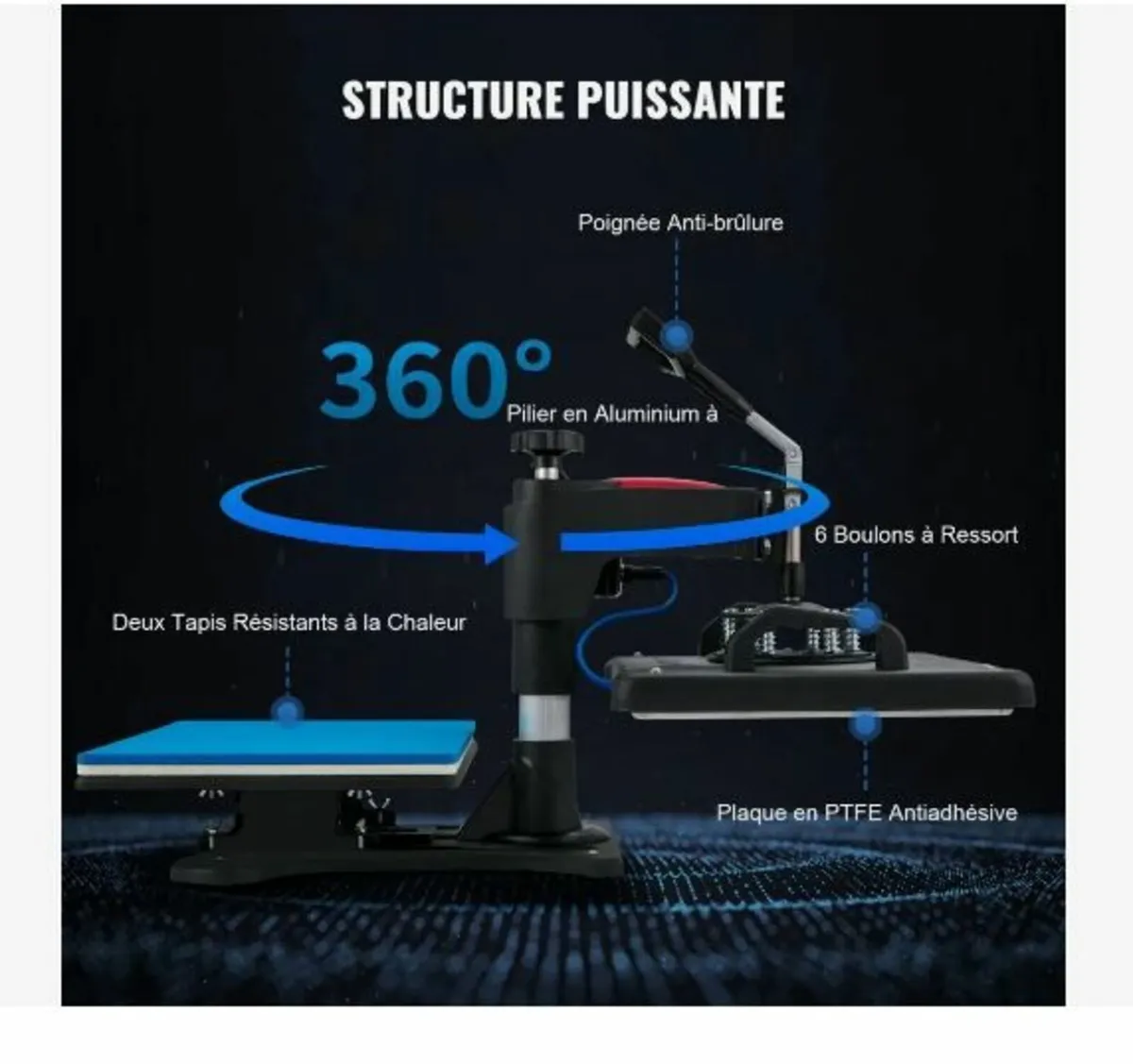 Heat Press, 5 in 1 Heat Press Machine - Image 3