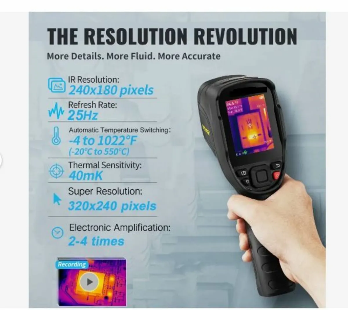 Thermal Imaging Camera, 320 x 240 Pixels Super - Image 2