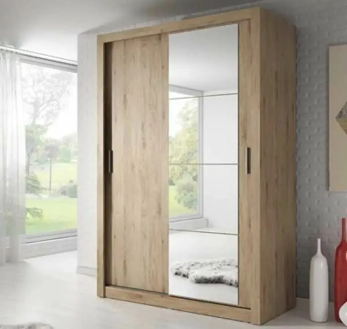 Denmark Sliderobe 1.5m Oak Shetland - Image 1